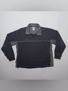 Columbia Sportswear Mens 1/4 Zip Pullover Fleece Jacket XL Charcoal Gray